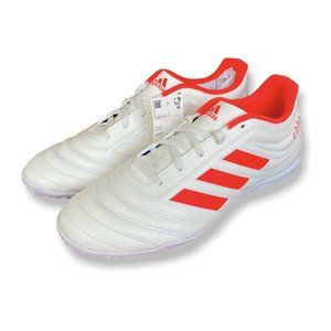 Adidas Mens White D98073 Copa 19.4 In Lace Up Low Top Soccer Shoes Size 9.5